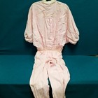 Vtg Pg Collections By Ginger Bort Pink Button Down Jumpsuit Size 6 1980s 