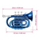 Brass Pocket Trumpet B Flat Nickel Plated  7c Mouthpiece  Complete Beginner Kit 