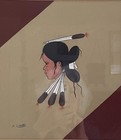 Original Painting-robert Chee-native American-local Pick-up Only-framed 17 x 15 
