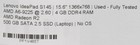 Lenovo Ideapad S145   A6-9225   2 6ghz   4gb Ddr4   15 6    500gb Ssd   No Os ac