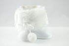 White Pom Boots With Fur Fits 18  American Girl Doll Clothing Shoes