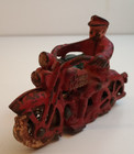 Antique 1930 s Hubley Cast Iron Harley Davidson Motorcycle With Sidecar