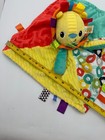 Bright Starts Baby Security Blanket Lovey Taggies Ribbon Plush Lion Yellow Blue