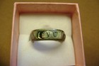 Vintage  925 Sterling Silver Hecho Mexico Abalone  Size 7 5 Ring Unisex  Band