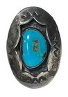 Vtg Navajo Shadowbox Royston Turquoise Ring Sterling 60s Native American Sz 7