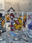 Vintage 1977 Mcdonaldland Action Series Glass Set     Ronald Mcdonald Collectible