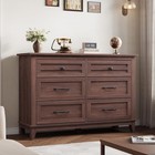 6 Drawer Dresser For Bedroom  Wooden Chest Of Drawers Organizer For Living Room