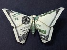 Dollar Origami Butterfly Made With Real Money Handmade Cash Art Gift Insect Bug