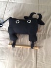 Cow Towel Holder With Towel Bar Handmade Felt Kitchen Bath Farmhouse Country