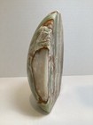 Vintage Onyx Half-egg Hand-carved Stone Decor bookend 6 75    Made In Pakistan