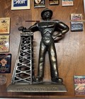 Rare  80s Tulsa State Fair Golden Driller Award Plaque  commemorative Pins 86-94