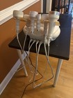 Multi-function Facial Machine W  Vibration   Heat  Multiple Heads  White silver