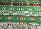 Antique Mexican Wedding Blanket Thick Wool 1920s-1950s Colorful Vintage 102x59   