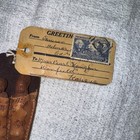 Vtg Native American Indian Dolls In Leather Papoose Mailer Original Mailing Tag