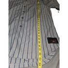 Rawlings Adult Xl Gray Blue Pinstripe Baseball Jersey Vintage Button Front Blank