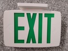 4x Lithonia Lighting Exrg Led Exit Sign Green Light - Untested