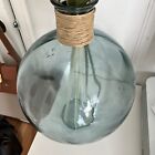 Large Oversized Glass Globe Vase With Rope Accent Home Decor New