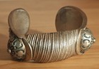 Late Ottoman Period Billon Silver Bracelet  Some Gilding   Enameling  Wearable