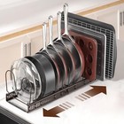 Pots And Pans Organizer Under Cabinet  Expandable Cutting Board Pot 
