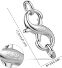 925 Sterling Silver Double Lobster Clasp 17 5mm Jewelry Making Closure