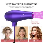 Powerful Hair Dryer- 1875w Professional Ionic Blow Dryer With 3 Attachments     
