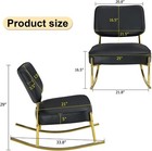 Rocking Chair Nursery  Pu Upholstered Reading Glider Rocker Accent Armchair