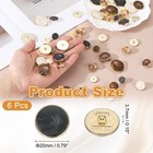 6pcs 20mm Metal Vintage Button Arrow Pattern For Diy Clothes Craft  Black