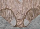 Rare Nwt Sz 10  Vintage Shadowline Nude Silky Nylon Granny Brief Panties 17042x
