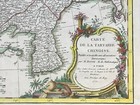 China Korea 1771 Bonne Lattre Large Antique Map Old Colors 18th Century 