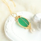 Vintage Cameo Moon  cat Pendant brooch 925 Silver W gold Plated Vintage Necklace