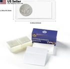 Boen 200 Pockets100 Pieces 2x2 Double Pocket Coin Flip Clear Safe Storage   