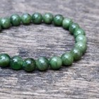 Natural Nephrite Jade Beads Bracelet Delicate Spiritual Healing Crystal Bracelet