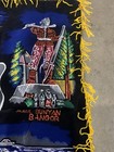 Vintage Maine Pillow Case Cover Painted Velvet Fringe Sham Souvenir wall Hanging