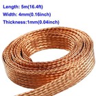 Flat Copper Braid Cable 4mm Braided Width  4mm  0 16   