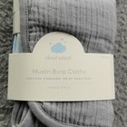 Cloud Island Muslin Burp Cloths 3 Pack Blue Gray Baby Oeko-tex Cotton New