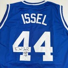 Autographed signed Dan Issel Kentucky Blue College Jersey Jsa Coa
