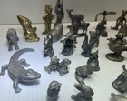 Lot Of 50 Vintage Pewter   Metal Mini Figurines- Assorted Animals   Misc