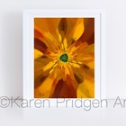 Aceo Atc Signed Print    the Heart Iii    Flower Floral Abstract Art Trading Card
