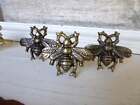 Antique Metal Drawer Pulls Handles Gold Bee Vintage Style Cabinets Knobs