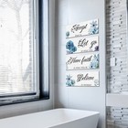 Blue Flower Wall Decor For Bedroom rustic Wooden Farmhouse Home Decor Wall Art
