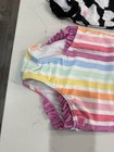 Rufflebutts One Piece Swimsuit Kids Size 6 Multicolor Excellent Pastel Striped