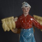 Vintage Chinese Cultural Revolution Porcelain Harvest Farmer Figurine