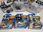 6x Mattel Hot Wheels Star Wars Vehicles Lot - Boba Fett Baby Yoda Bad Batch  