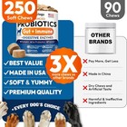 Probiotics For Dogs - 250 Dog Probiotics Chews - Digestive Enzymes  Exp-08 2028