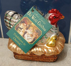 Old World Christmas Hen On Nest Chicken Glass Ornament