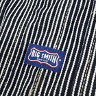 Vtg 90s Big Smith Striped Denim Jeans Carpenters Bib Overalls Shorts 38 Usa