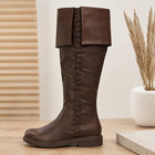 Retro Medieval Viking Boots Long Nordic Pirate Steampunk Riding Cosplay Shoes