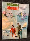 1965 Continental Airlines Welcome Aboard Map Folder With 4 Postcards   Seat Occp