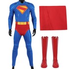 Superman Cosplay Outfit Legacy Clark Kent Costume With Rubber Emblem