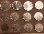 1972 1976 1980 Saudi Arabia 10 25 50 Halala Lot Of 12 Coins 1 Riyal Banknotes 2 